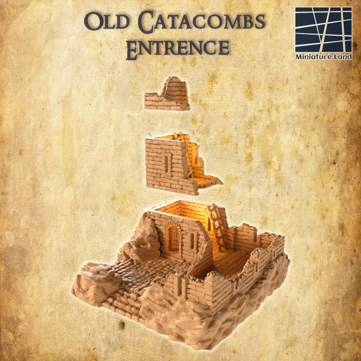 Old Catacombs  Entrence - Tabletop Terrain - 28 MM image