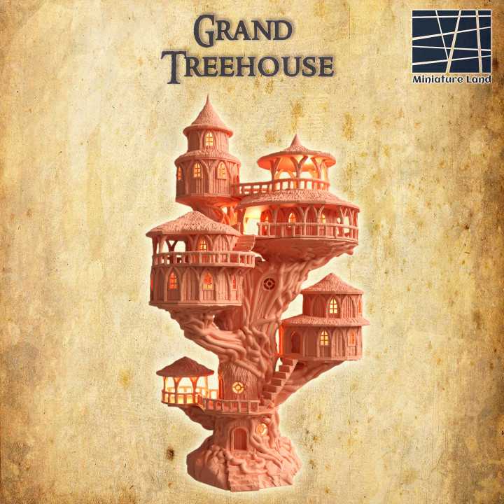 Grand Treehouse - Tabletop Terrain - 28 MM image