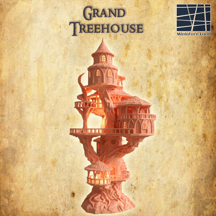 Grand Treehouse - Tabletop Terrain - 28 MM image
