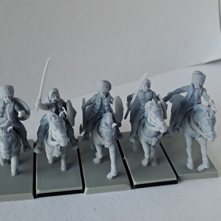 Cossack Cavalry Miniatures (32mm, modular)