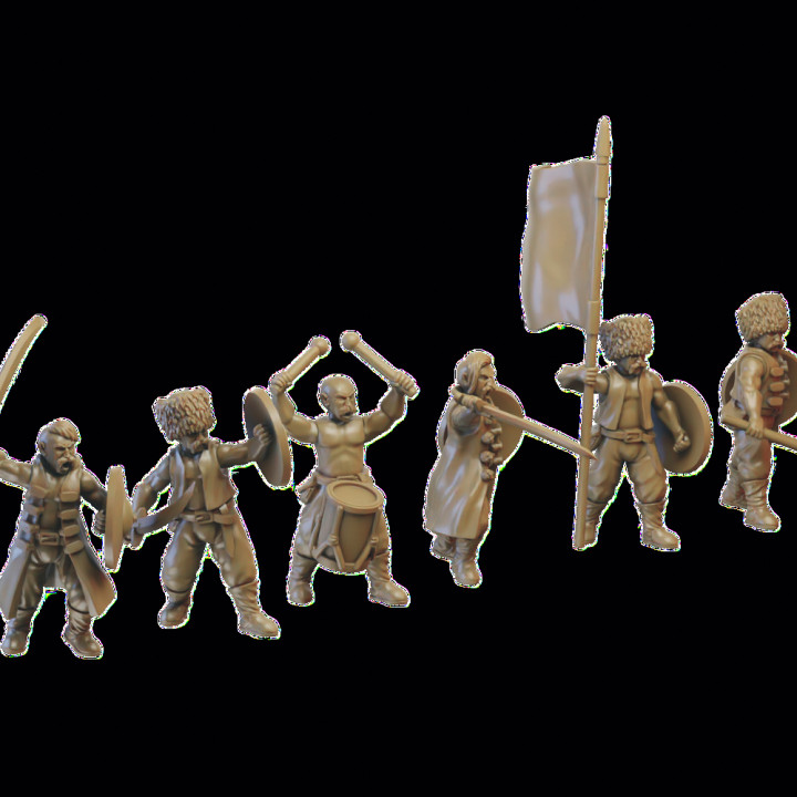 Cossack Infantry Miniatures (32mm, modular) image
