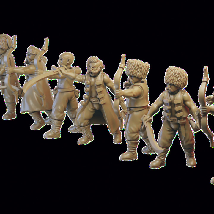 Cossack Infantry Miniatures (32mm, modular) image