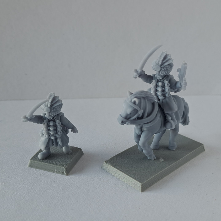 Slavia Halfling Hetman miniatures (32mm, modular)