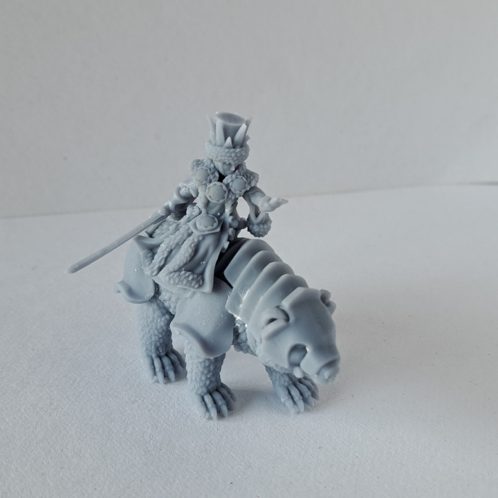 Slavia Ice Queen on Bear miniature (32mm, modular) image