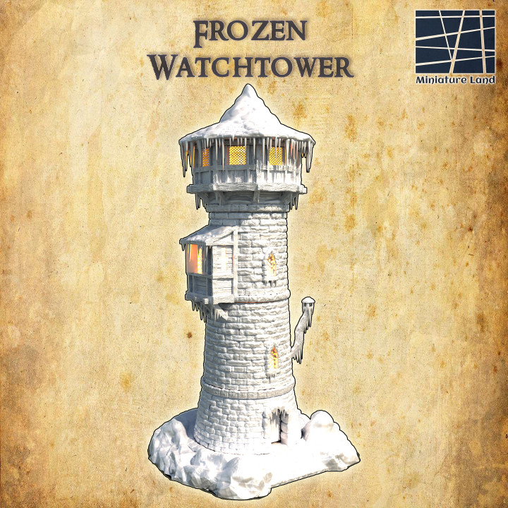 Frozen Watchtower - Tabletop Terrain - 28 MM image