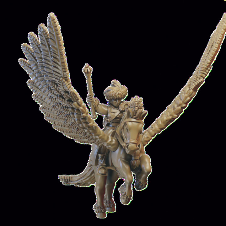 Slavia Pegasus Sorceress miniature (32mm, modular) image