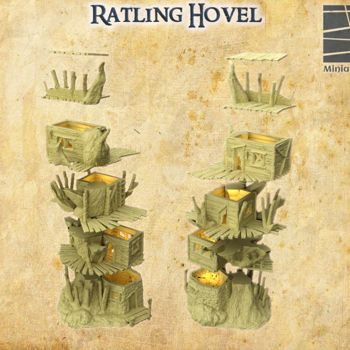 Ratling Hovel- Tabletop Terrain - 28 MM image