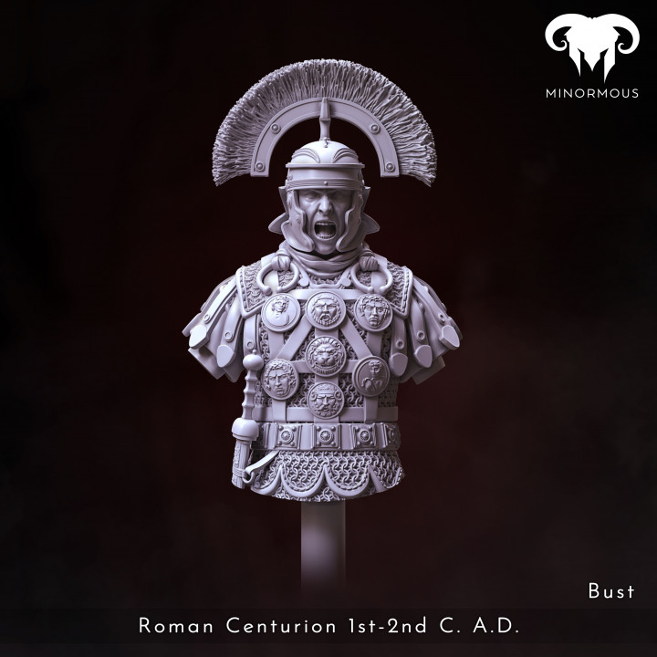 3D Printable Bust - Roman Centurion 1st-2nd C. A.D. Discipline and ...