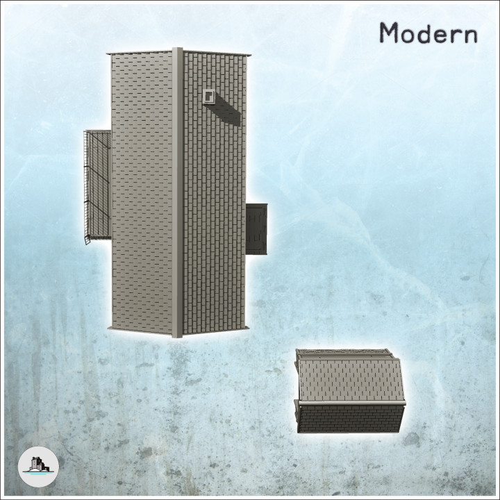 Modern house set with terrace and garden shed (2) - Cold Era Modern Warfare Conflict World War 3