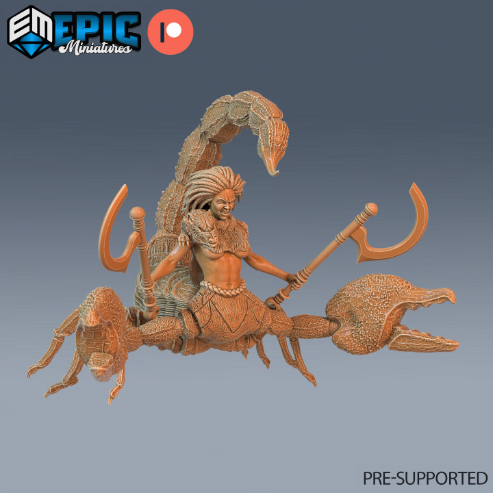 Scorpion Arachne Team Set / Arachnid Female & Male / Evil Human Devil Hybrid / Poison Humanoid / Wild Southern Army / Hell Encounter image