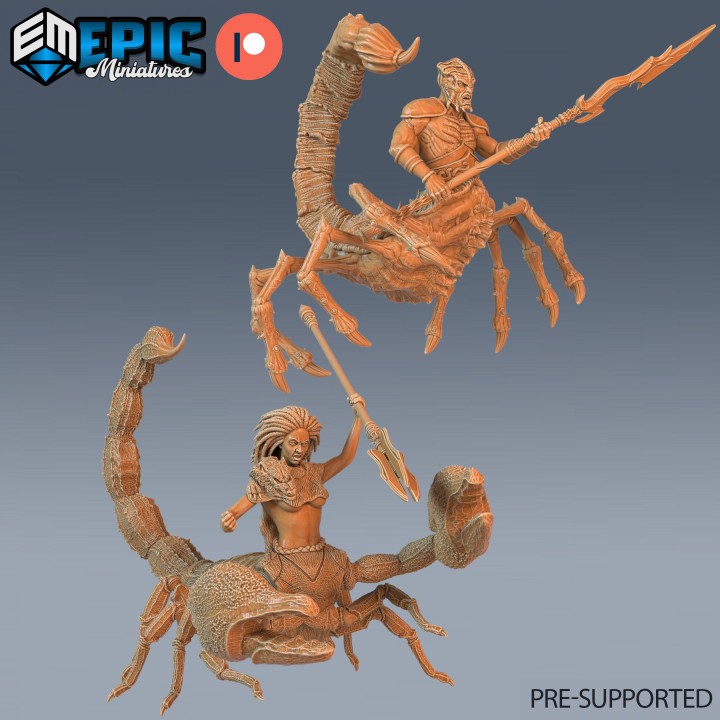 Scorpion Arachne Spear Team / Arachnid Female & Male / Evil Human Devil Hybrid / Poison Humanoid / Wild Southern Army / Hell Encounter image