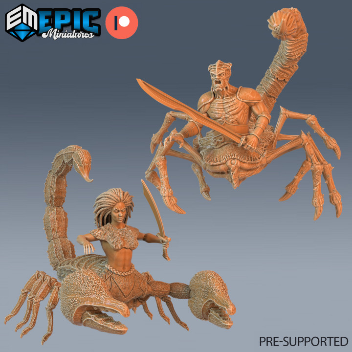 Scorpion Arachne Sword Team / Arachnid Female & Male / Evil Human Devil Hybrid / Poison Humanoid / Wild Southern Army / Hell Encounter image