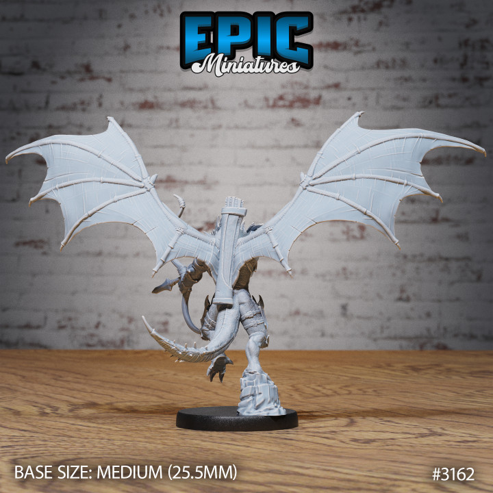 Winged Half Dragon Wings Bow / Evil Dragonborn Warrior / Draconic War Lizard / Reptile Servant / Dragonkin / Drake Army image