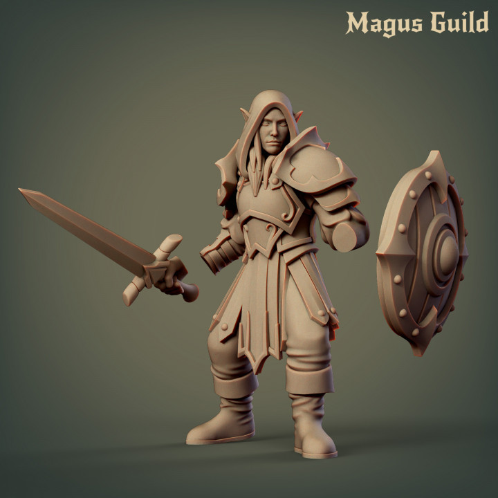 Elf Fighter with sword and shield – MG5.7