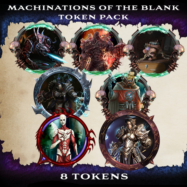 3D Printable Machinations of the Blank Token Pack by Dillon Olney