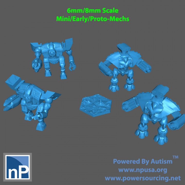 6mm/8mm Mini/Early/Proto-mechs, pack 3 image