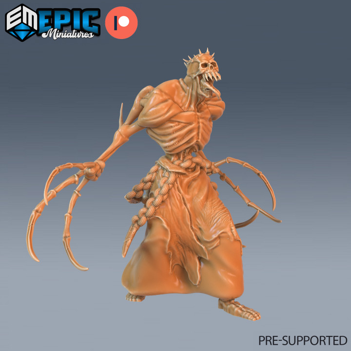 Armored Bone Claw Lurking Team / Boneclaw Warrior / Skeleton Humanoid / Undead Beast / Evil Army / Walking Dead / Hell Encounter 3D File Logo  3D image