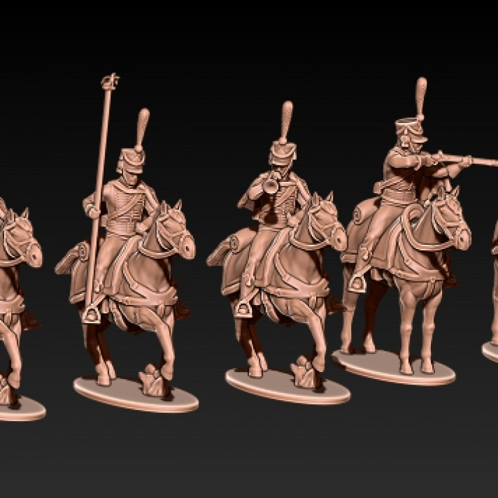 napoleonic french hussars with palisse and shako image