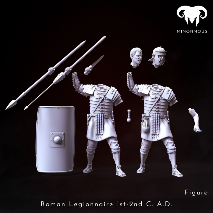 Figure - Roman Legionnaire 1st-2nd C. A.D. Rome's Unyielding Guardian! image