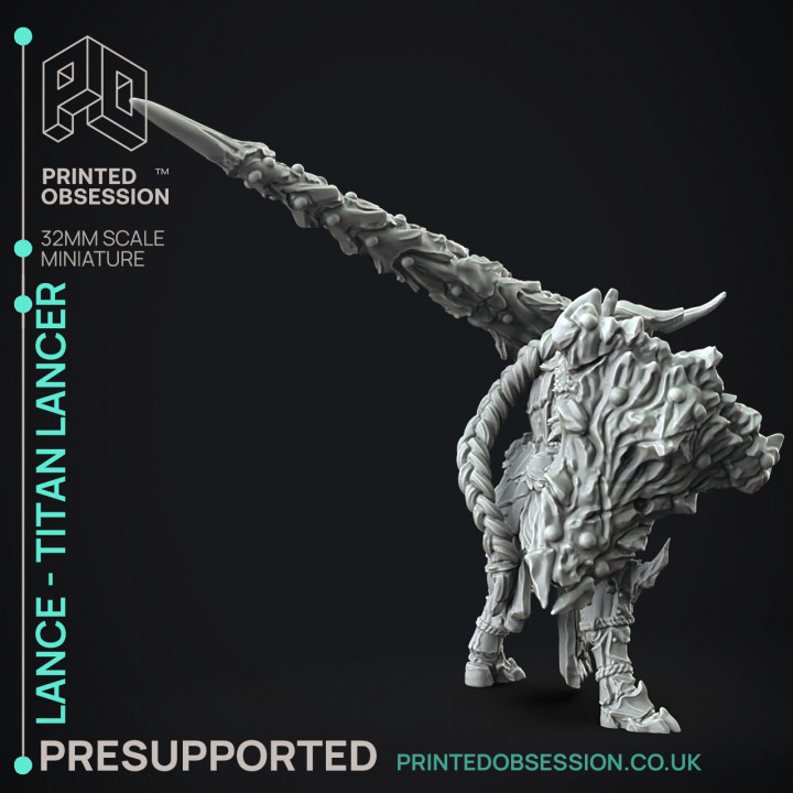 Lance - Gunlance and Lancer - Monster Hunting party - PRESUPPORTED - Illustrated and Stats - 32mm scale