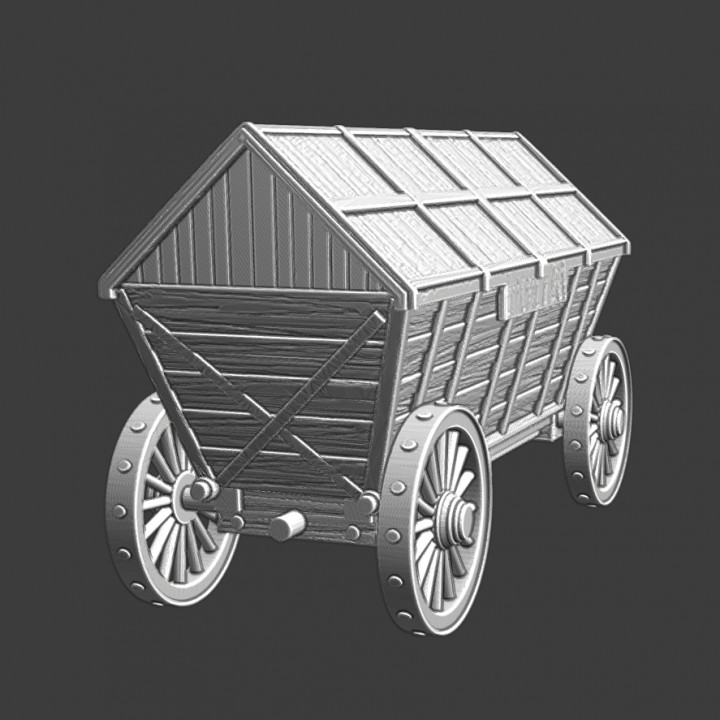 Medieval closed supply wagon