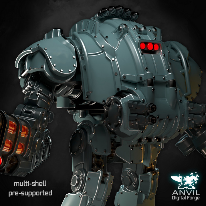 3D Printable Dieselpunk Modular Mech - Medium Chassis