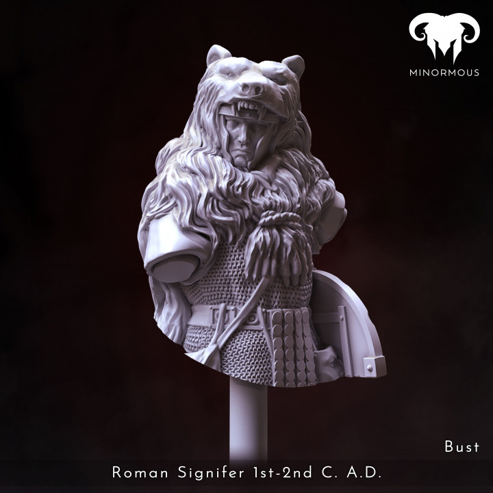 3D Printable Bust - Roman Signifer 1st-2nd C. A.D. Brave and Bold! by ...