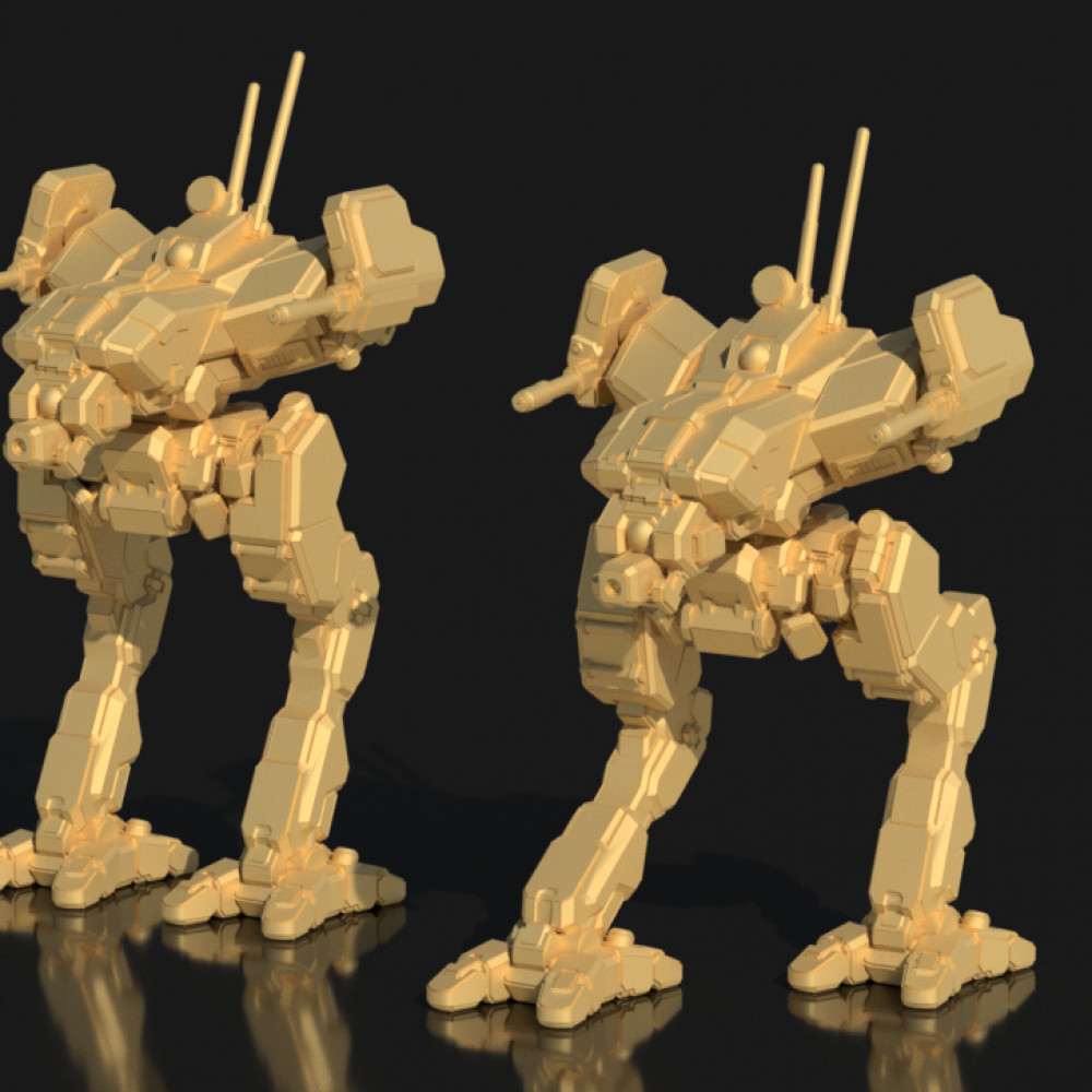 3D Printable Locust LCT-1V for Battletech by Matt Mason, image size:1000x1000