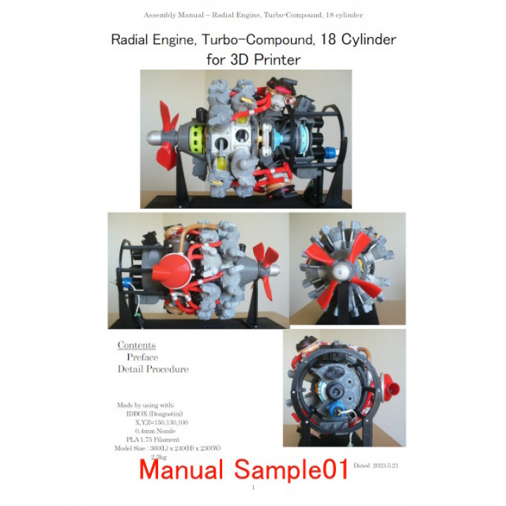 Radial Engine, Turbo-Compound, 18 Cylinder, Post-World War II image