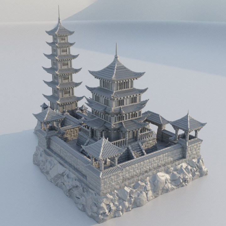 3D Printable Samurai Temple - Tabletop Terrain - 28 MM by