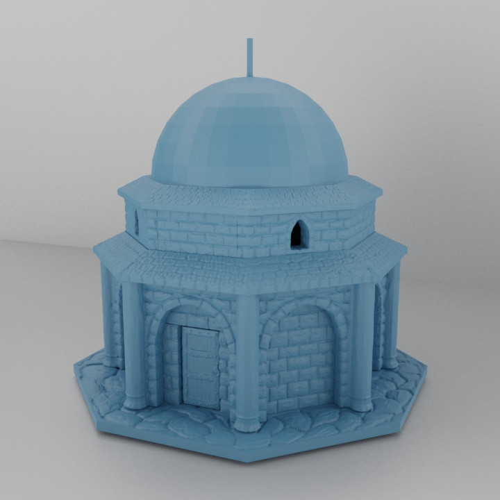 Small Round Chapel - Tabletop Terrain - 28 MM image