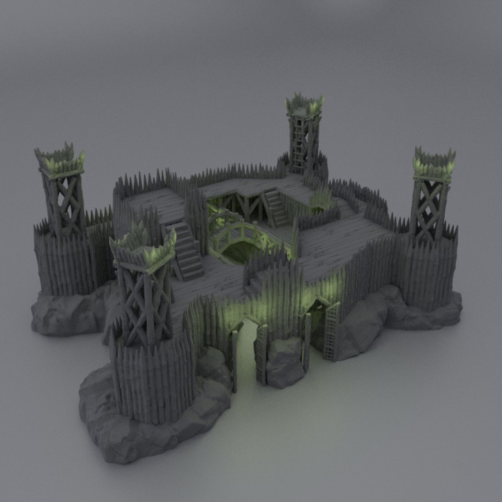 Fortified River Camp - Tabletop Terrain - 28 MM