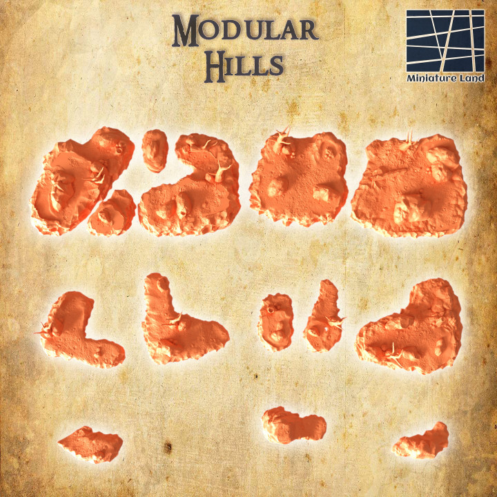 Modular Hills - Tabletop Terrain - 28 MM image