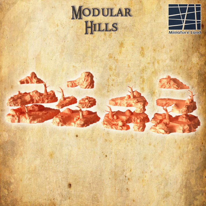 Modular Hills - Tabletop Terrain - 28 MM image