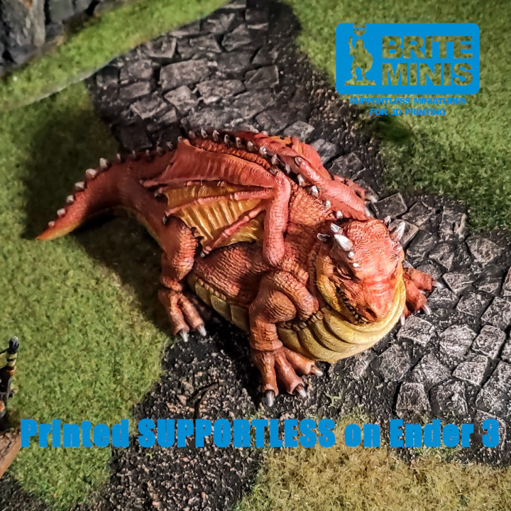 Chubby dragon! Supportless & Easy to print - for FDM and resin image