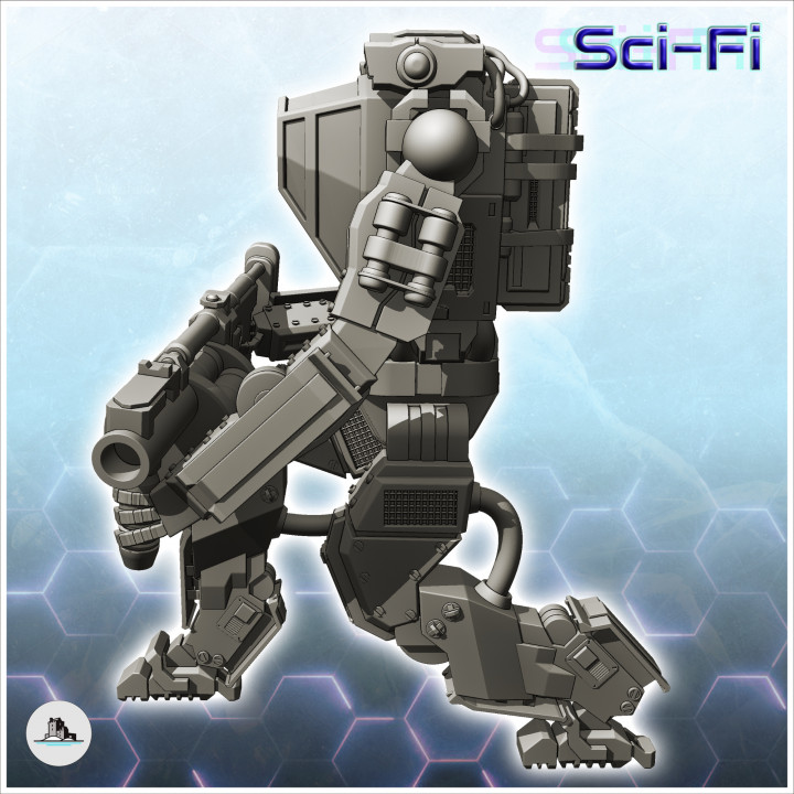 Zuhteus combat robot (18) - Future Sci-Fi SF Post apocalyptic Tabletop Scifi Wargaming Planetary exploration RPG image