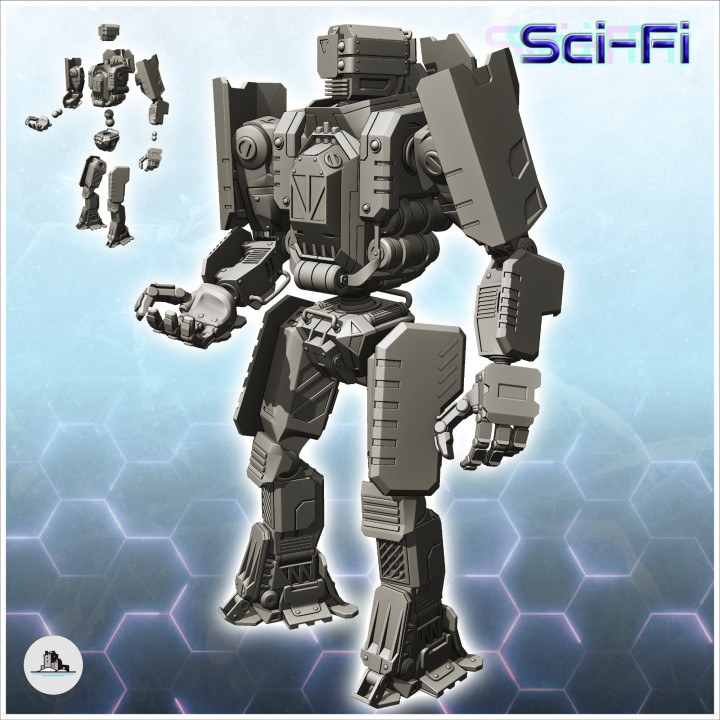 Eddall combat robot (25) - Future Sci-Fi SF Post apocalyptic Tabletop Scifi Wargaming Planetary exploration RPG image