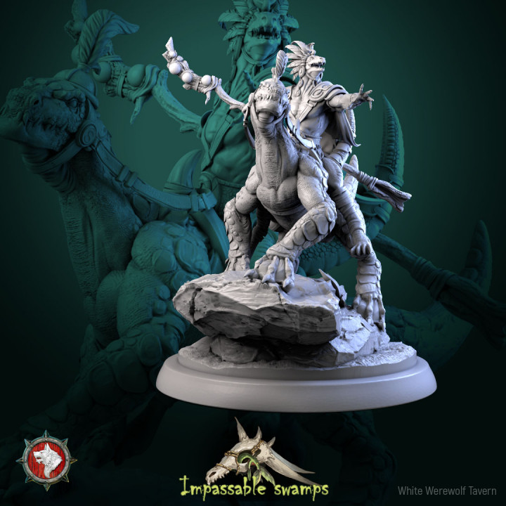 Lizardfolk rider pre-supported image