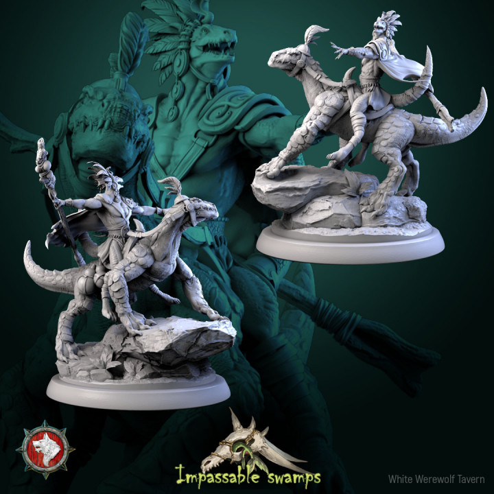 Lizardfolk rider pre-supported image