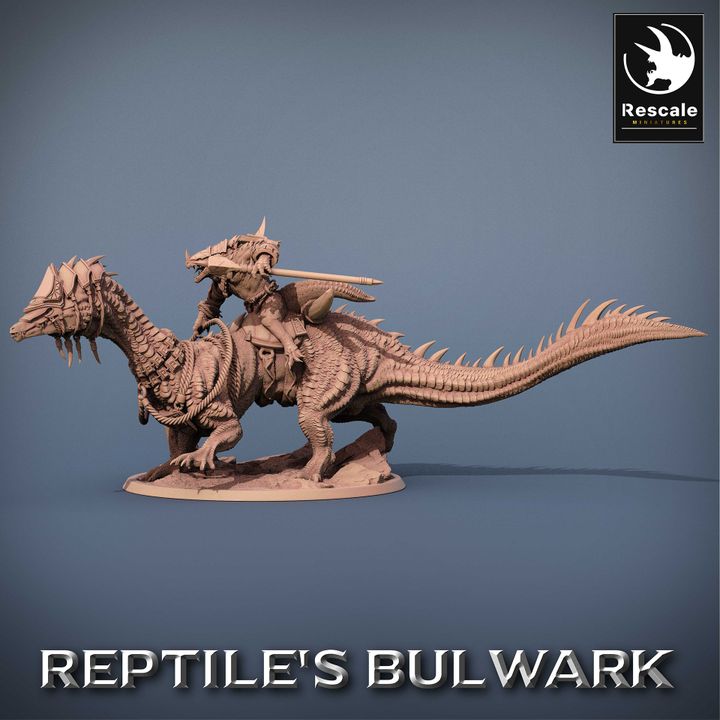 3D Printable Lizardmen Mount 07 Running by Rescale Miniatures