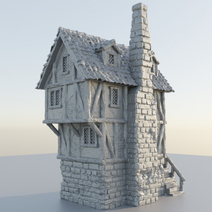 Shady Guild House - Tabletop Terrain - 28 MM image