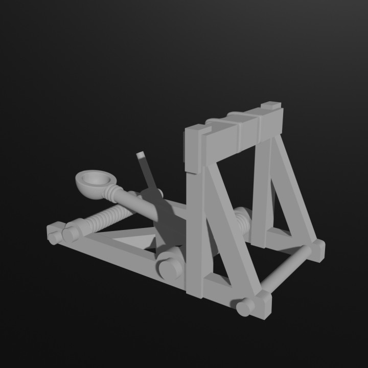 6-15mm Medieval Catapult & Crew HYW-14 image