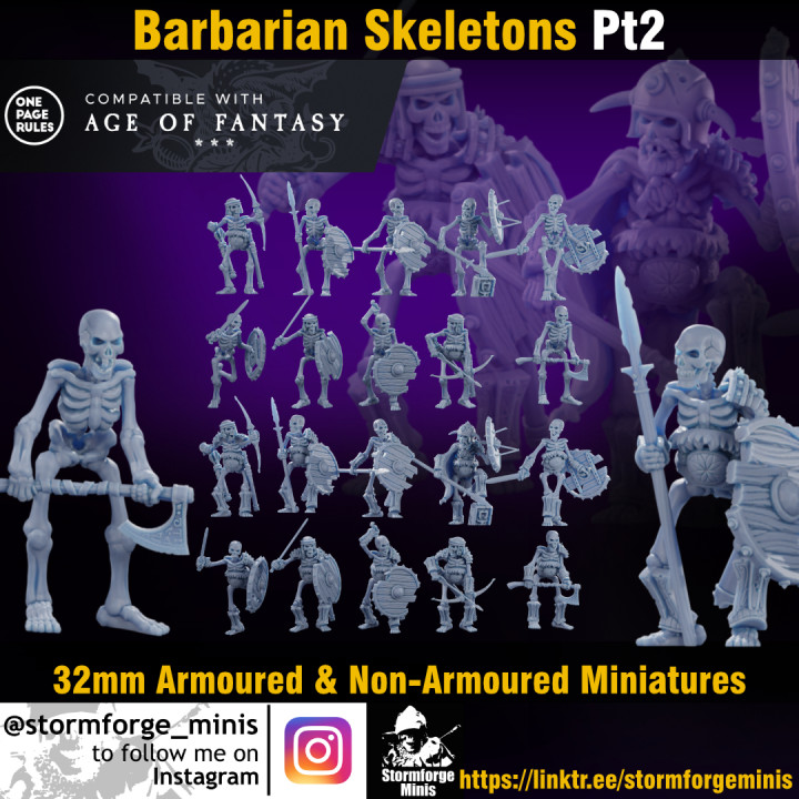 Barbarian Skeleton Miniatures Complete Set - Part 2's Cover