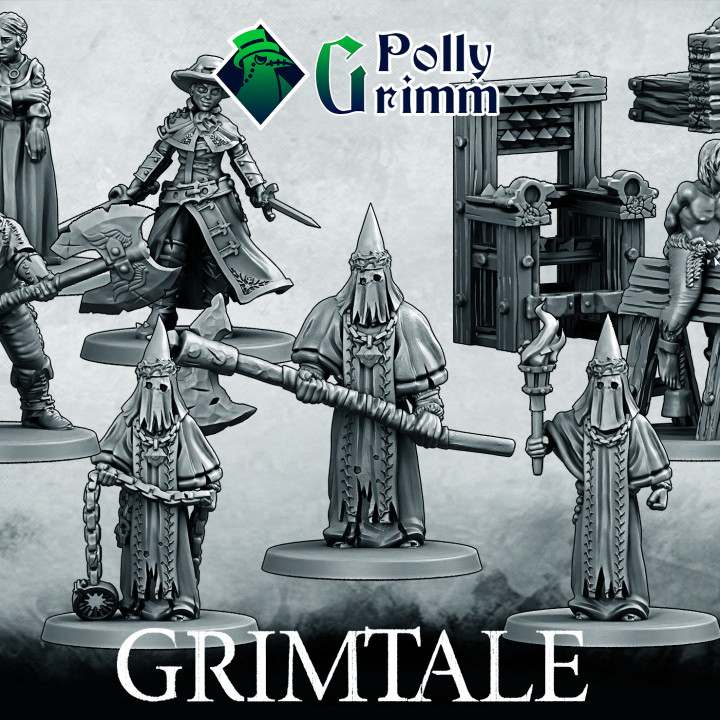 Grimtale. Inquisition set. Fanatic decapitator. Tabletop miniature. image