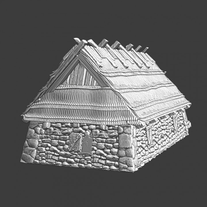 Medieval peasant house model