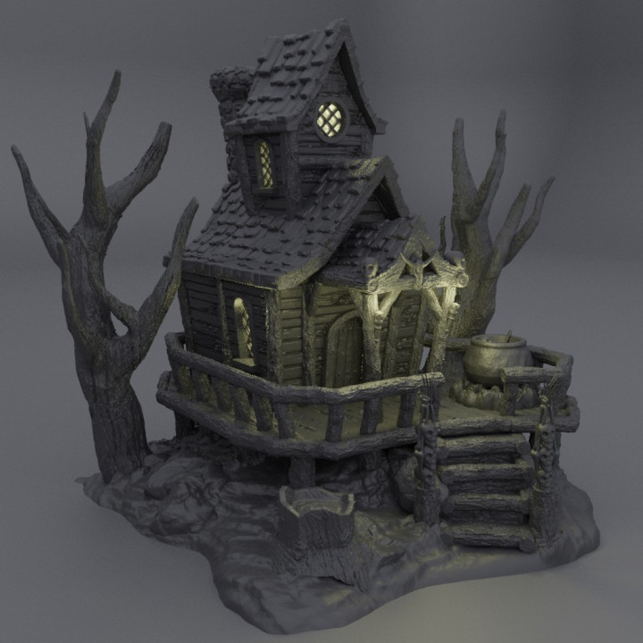 Witch Hut - Tabletop Terrain - 28 MM image