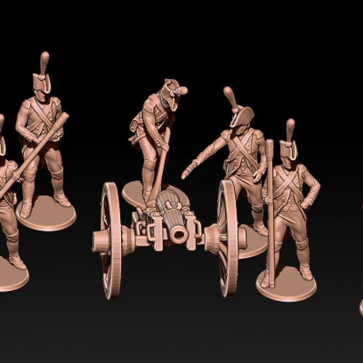 Napoleonic foot artillery with bicorne image