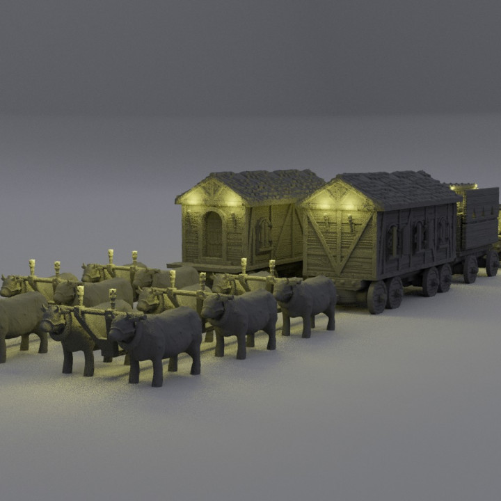 Convoy of Settlers - Tabletop Terrain - 28 MM image