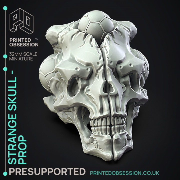 Strange Skull - Prop -  PRESUPPORTED - Illustrated and Stats - 32mm scale image