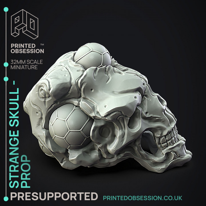 Strange Skull - Prop -  PRESUPPORTED - Illustrated and Stats - 32mm scale image